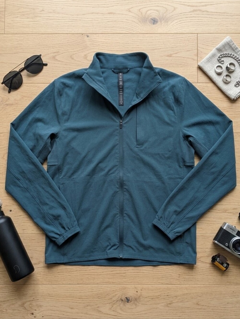 Lululemon Expeditionist Athletic Full Zip Collar Jacket Jasper Green Mens Medium